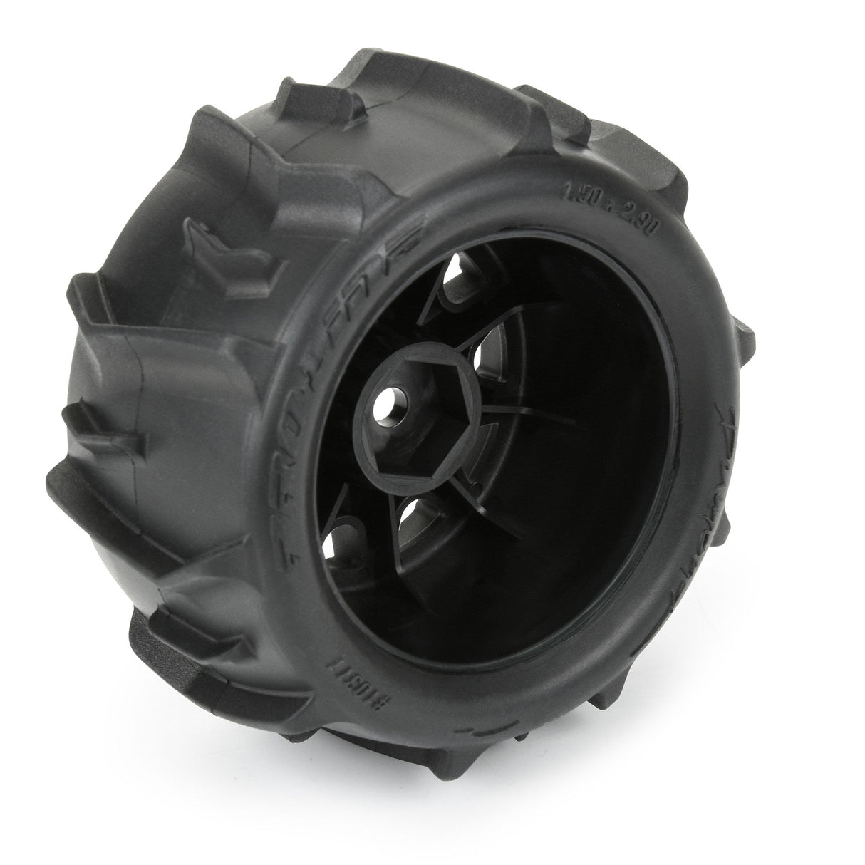 Dumont F/R Tires Mounted 12mm Hex Black Raid (4) for Arrma Granite Grom