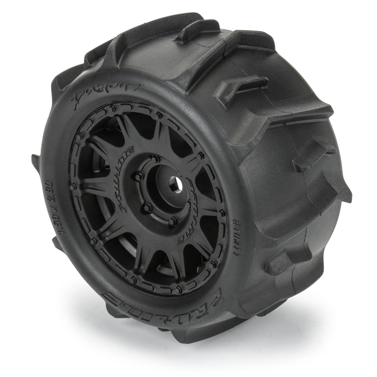Dumont F/R Tires Mounted 12mm Hex Black Raid (4) for Arrma Granite Grom