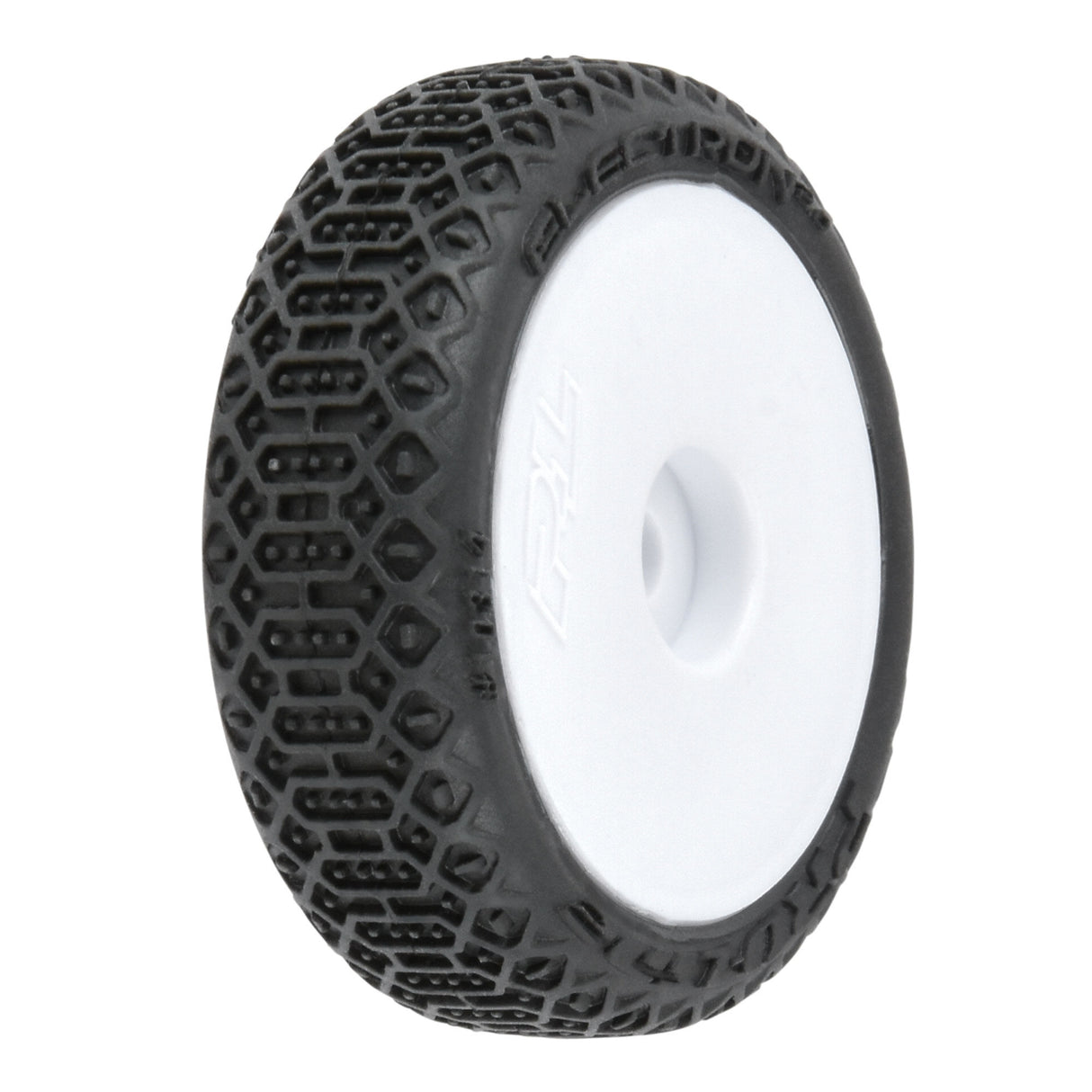 Electron 2.0 F/R Tires Mounted 7mm White (4) for Losi Micro-B