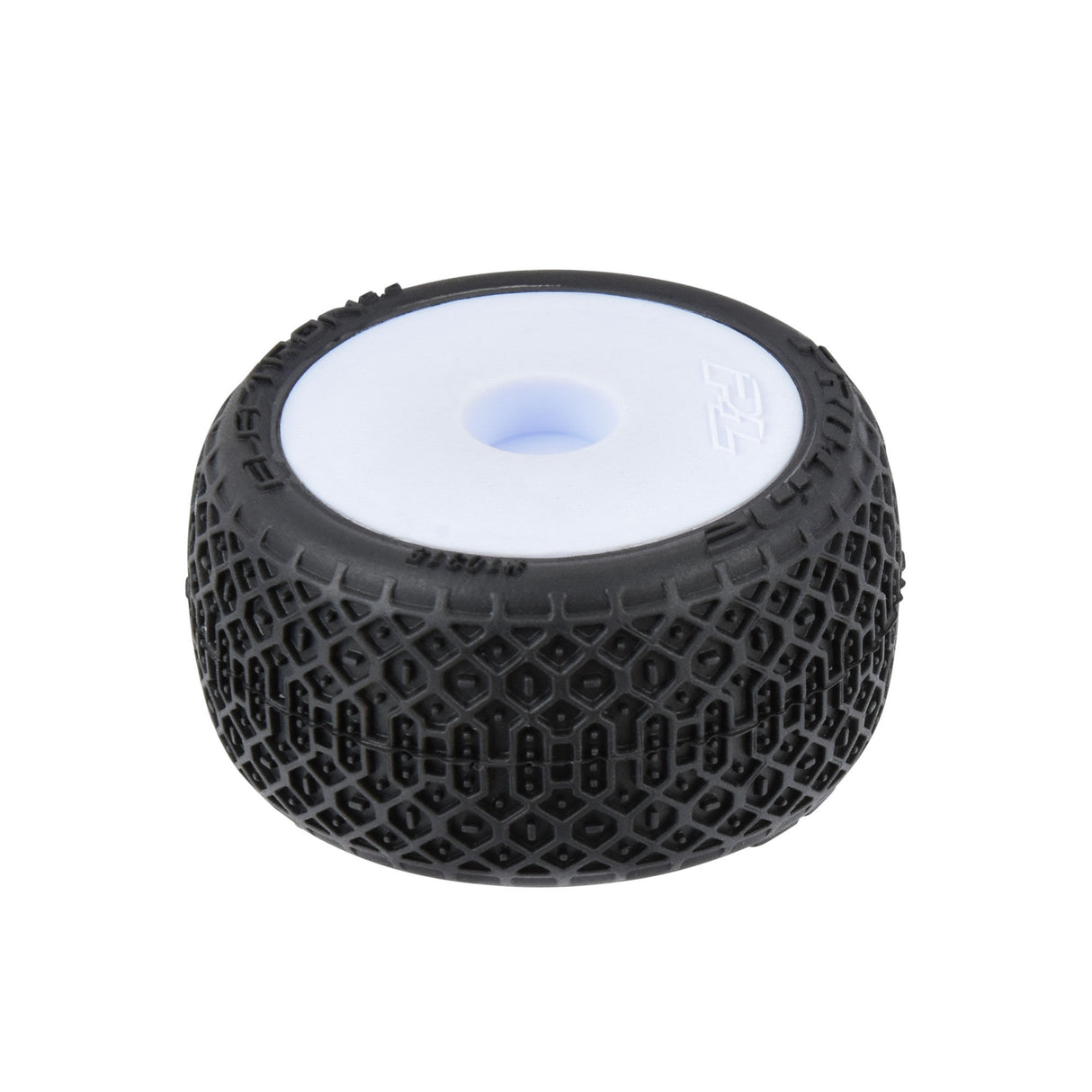 Electron 2.0 F/R Tires Mounted 7mm White (4) for Losi Micro-B