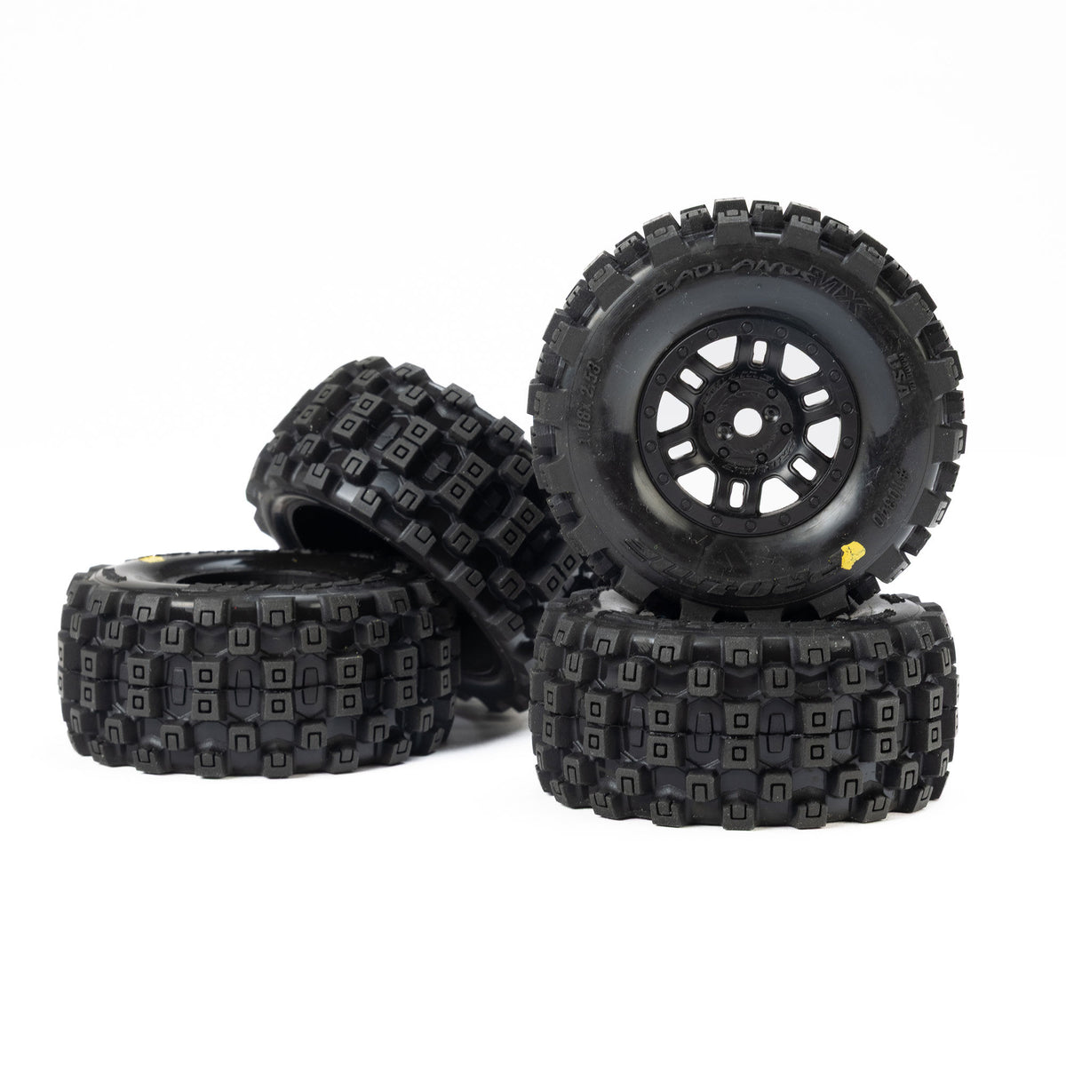 Badlands MX F/R MTD 12mm Black Split Six (4) for ARRMA MOJAVE GROM