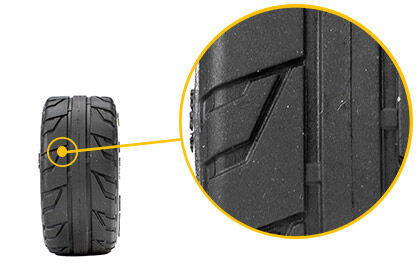 Vector F/R Tires MTD 12mm Black Split Six (4) for ARRMA MOJAVE GROM