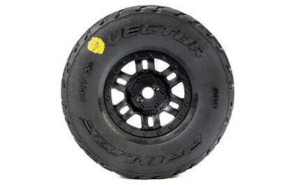 Vector F/R Tires MTD 12mm Black Split Six (4) for ARRMA MOJAVE GROM