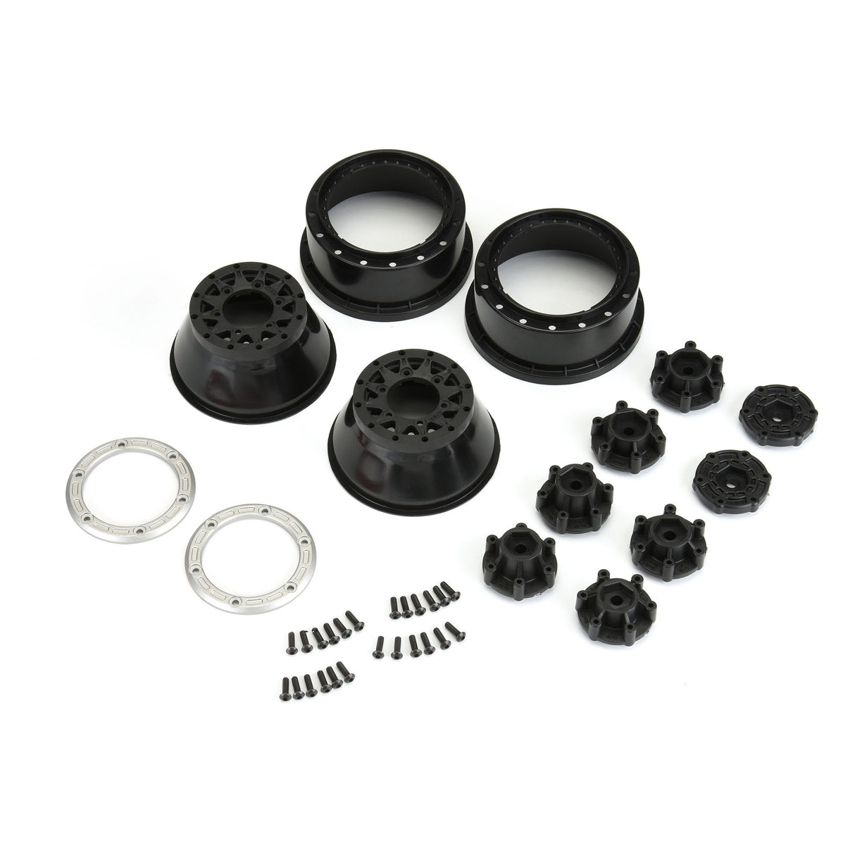 1/10 Raid Bead-Loc F/R 2.2/3.0 SC (2) Silvr/Blk