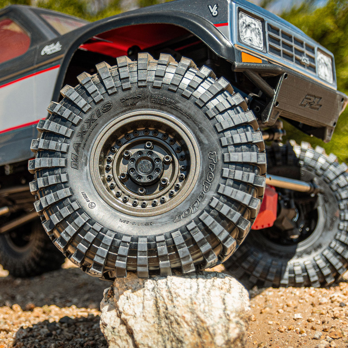 Black Rhino Armory Gunmetal 2.9" Aluminum Dual Offset (+5/+10) Wheels for Axial SCX6