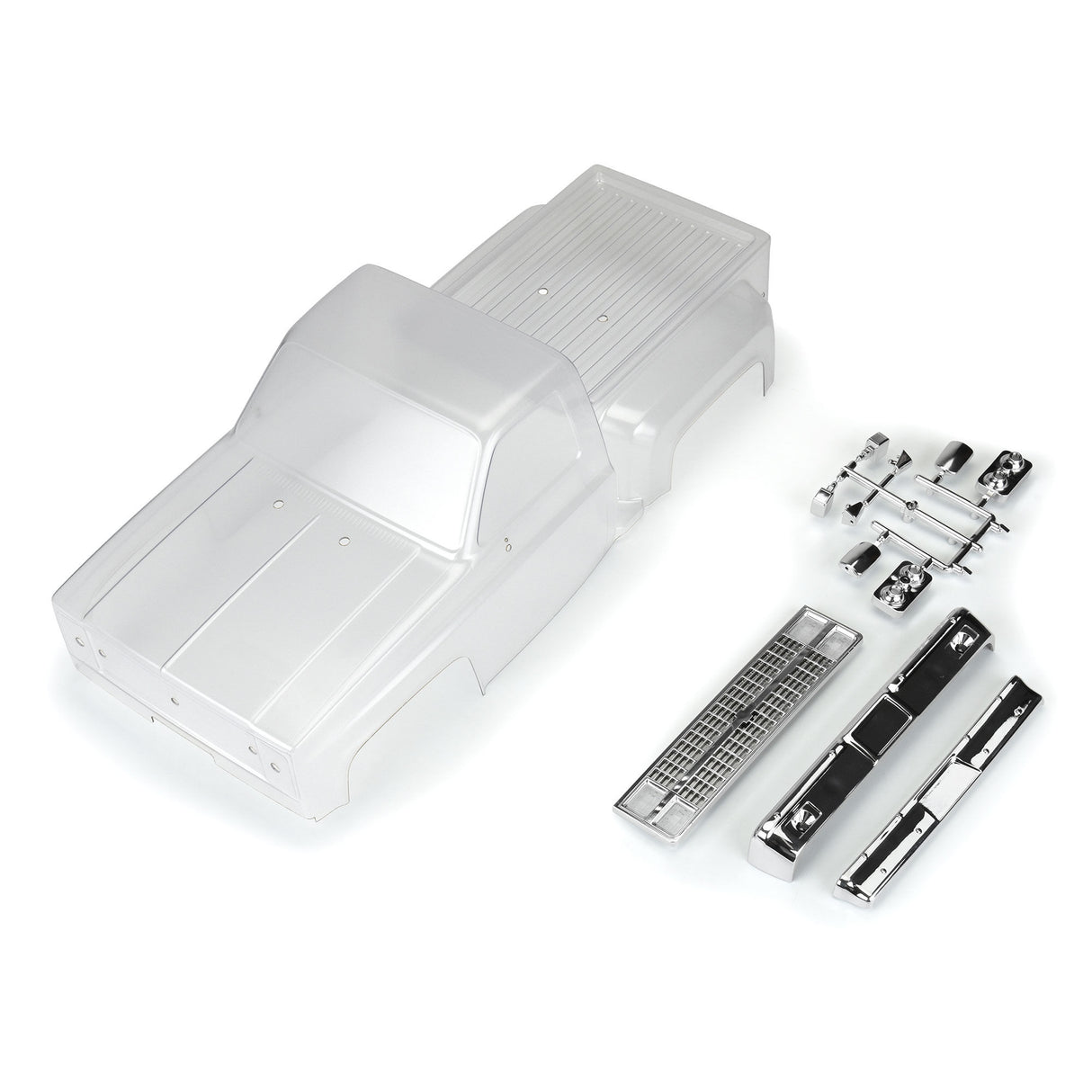 1982 Chevy K-10 Clear Body Set w/Scale Molded Accs