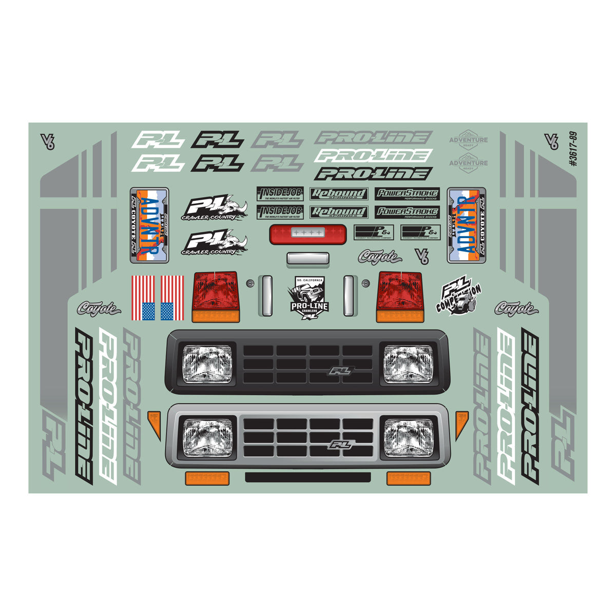 1/10 Coyote HP Clr Body 12.3 Wheelbase Crawlers