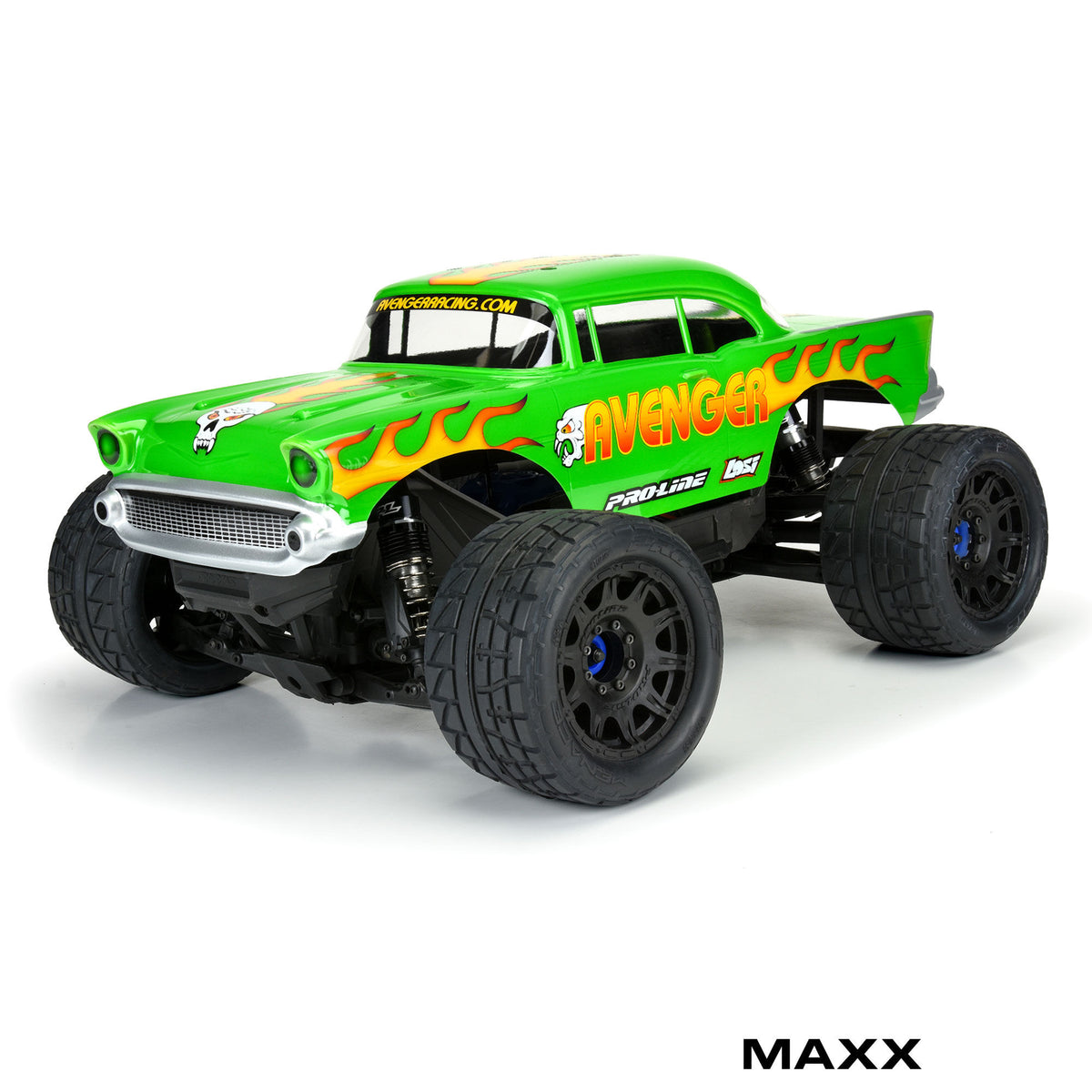 1957 Chevy Bel Air "Avenger Edition" Clear Body for Losi LMT, Crawler, 1/8 MT