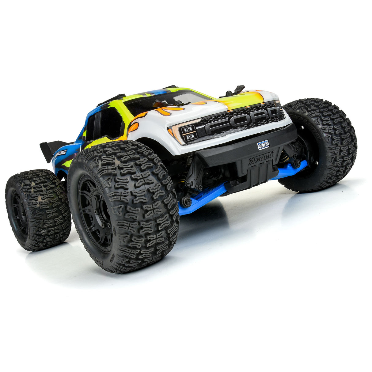 Bash Armor Front Suspension Arms (Blue) for ARRMA 3S Vehicles