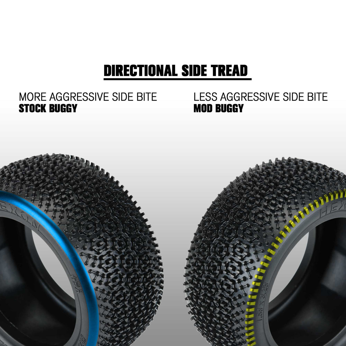 Hexon 2.2 Z4 Carpet Buggy Rear Tires (2)