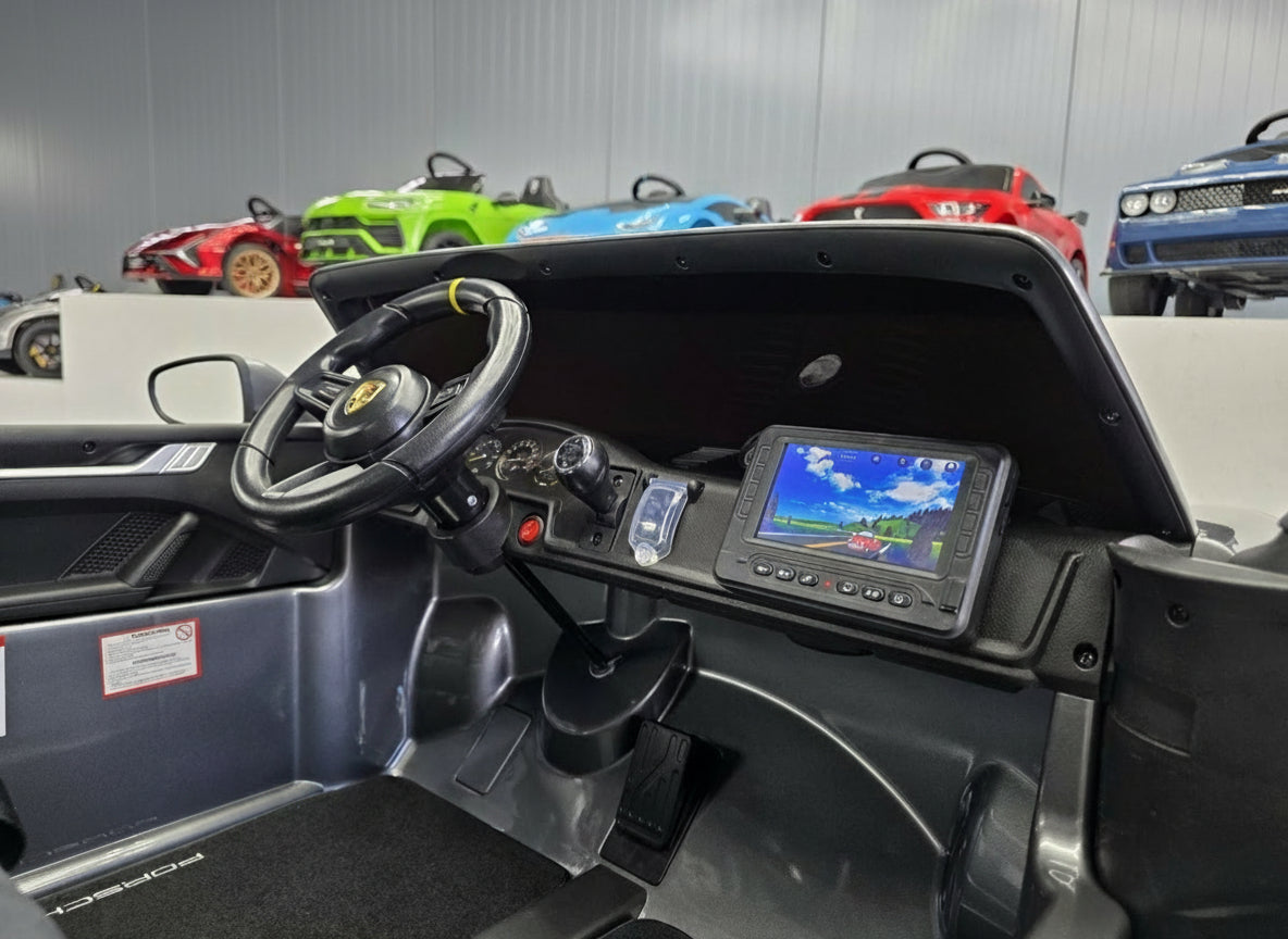 Porsche 911 GT3 24V elbil för barn – 2 personer, metallic grå