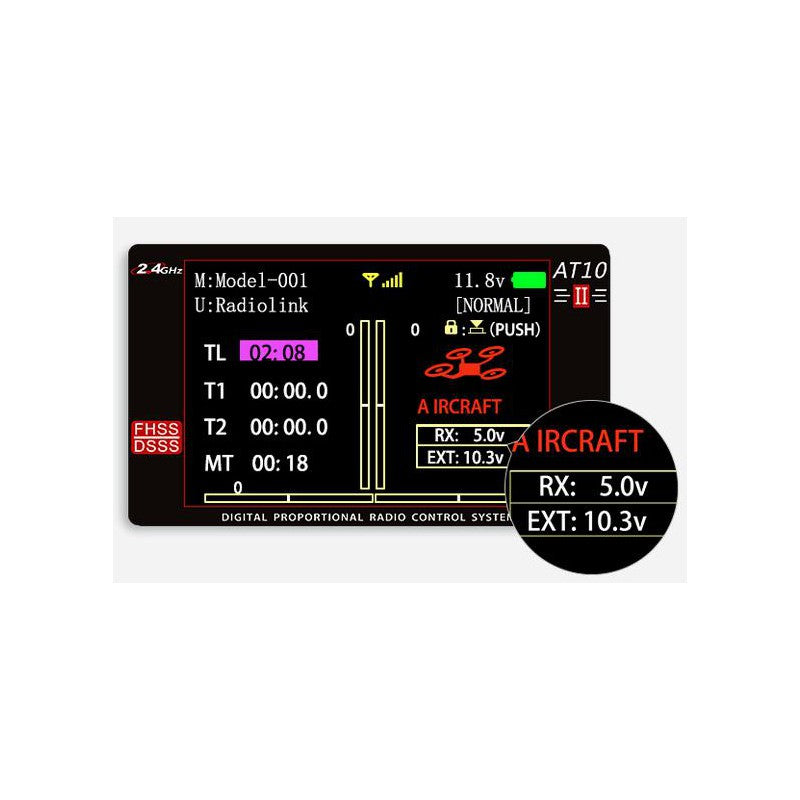 R12DS 2.4Ghz 12-Ch Receiver (DSSS + FHSS)