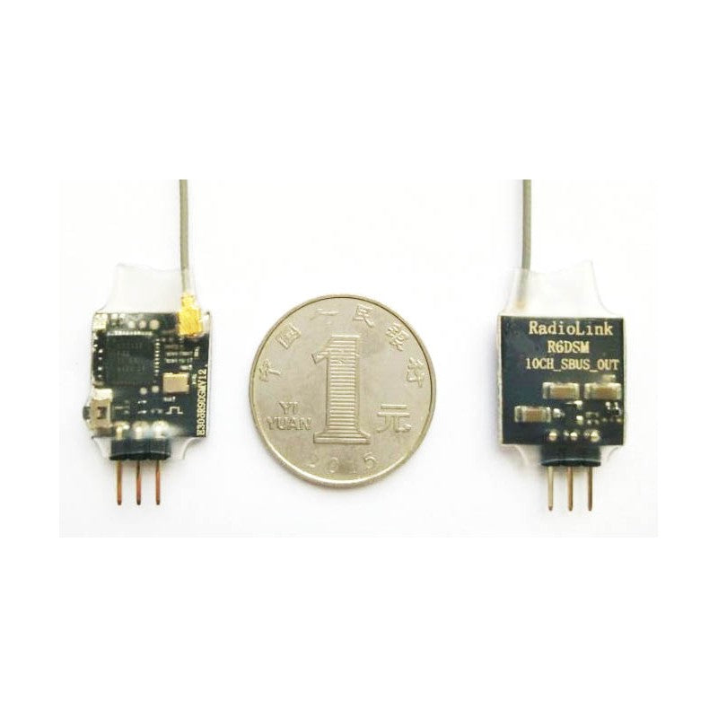 R6DSMicro (1g) 2.4Ghz 10Ch S.Bus Receiver (DSSS + FHSS)