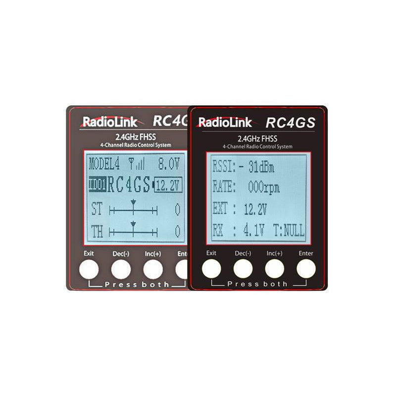 RC4GS V3 5-Channels radio with R6FG gyro integrated Receiver