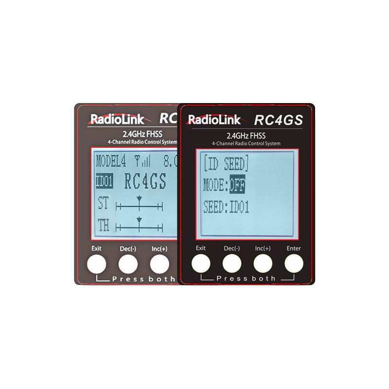 RC4GS V3 5-Channels radio with R6FG gyro integrated Receiver