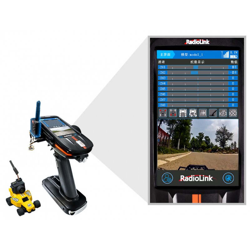 RC8x 8-Channels radio with R8FG & R4FGM Receiver & transport bag