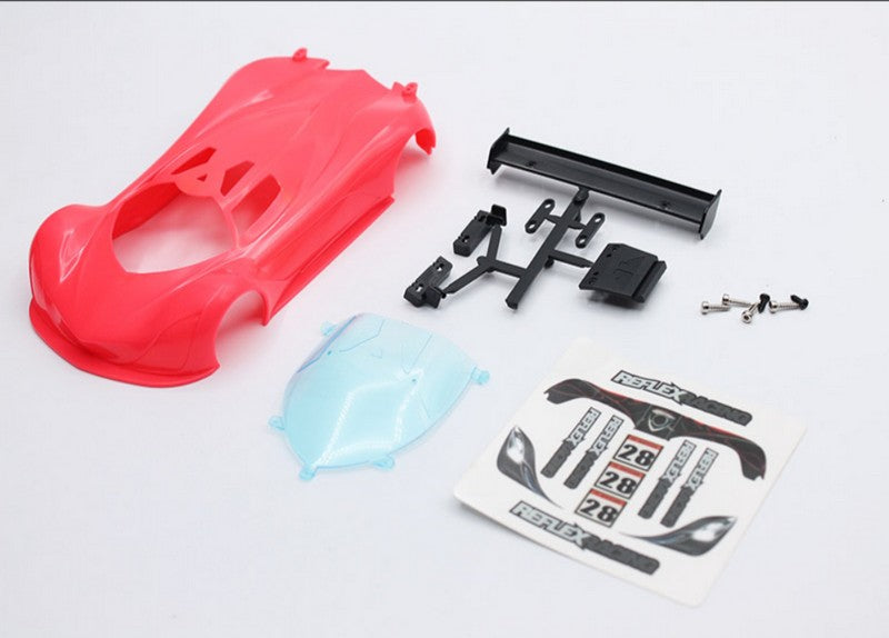 Reflex Racing RAW-001-FR - MF-1 ABS Plastic Body Set (Flourescent Red)