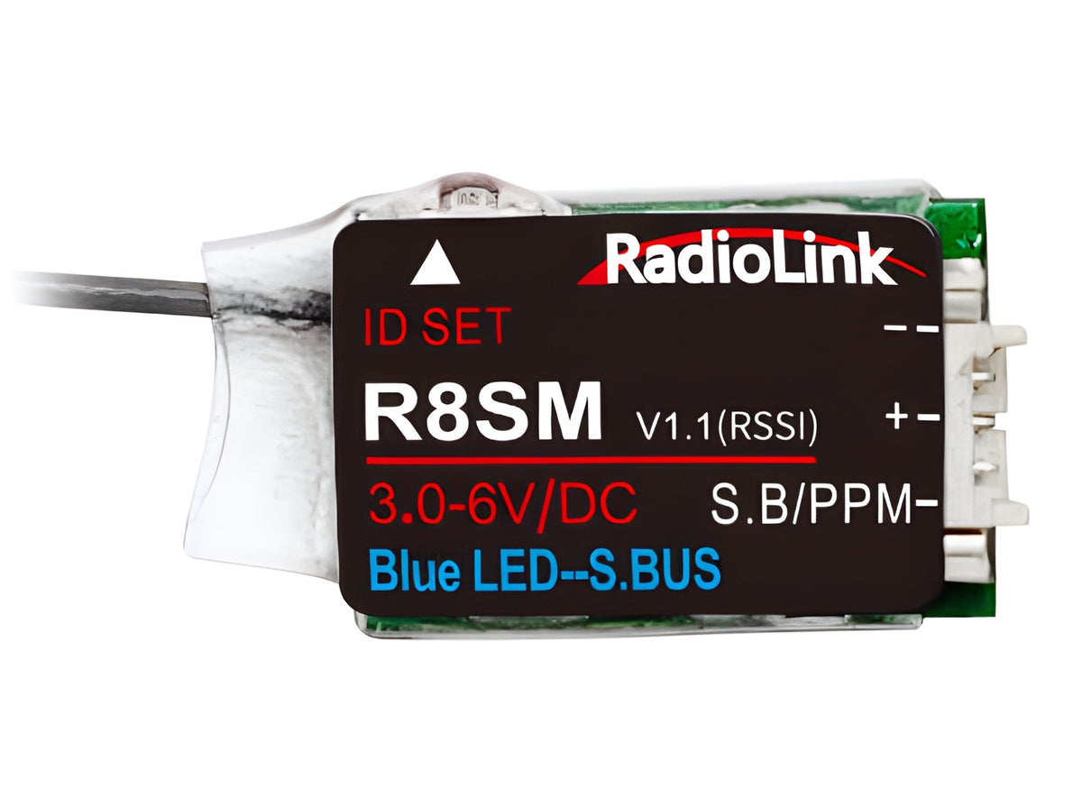 Receiver Mini R8SM 8-channels (T8FB, T8S, T16D, T12D)