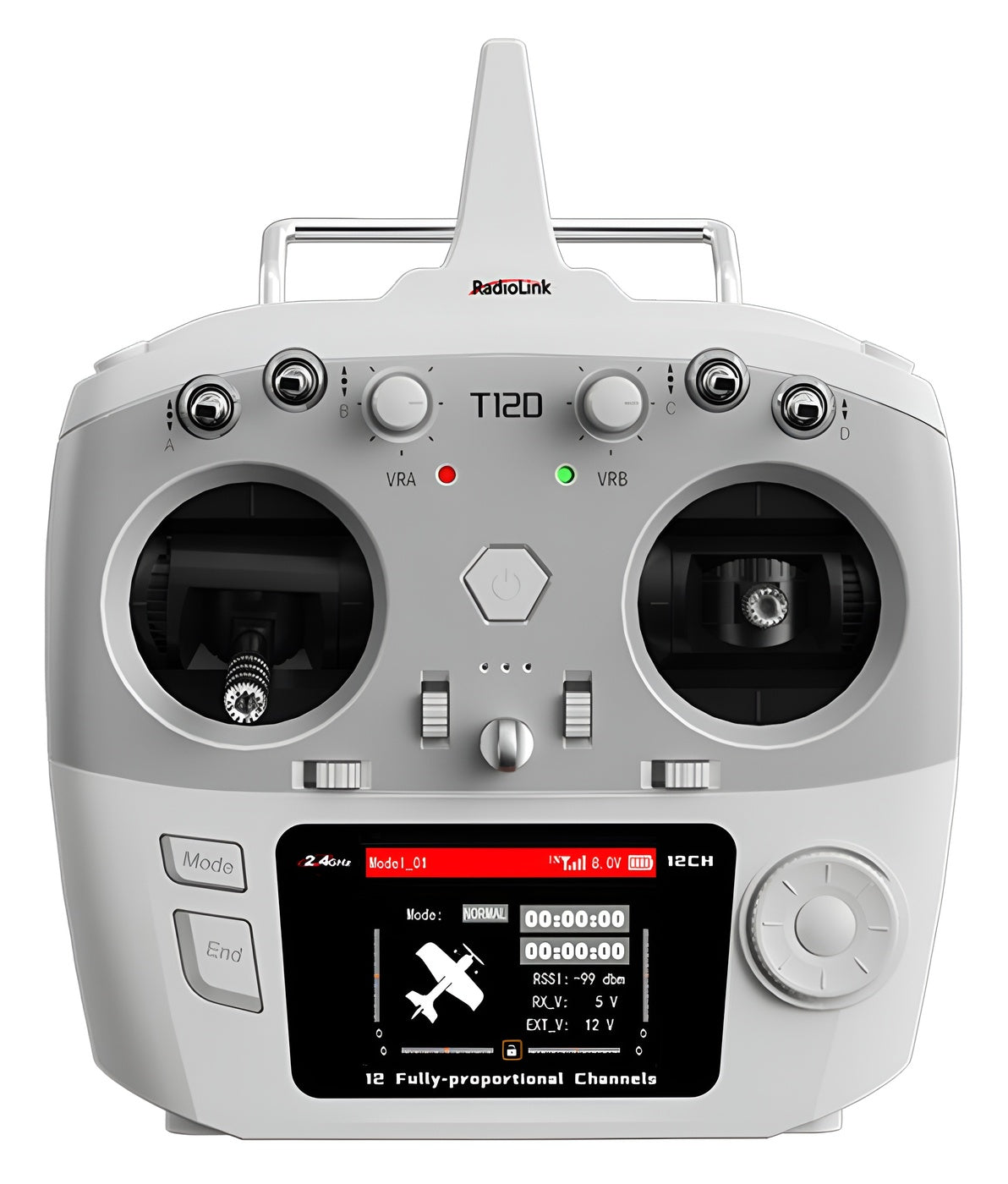 T12D Mode-2 RC Transmitter with 2x R12F Receiver
