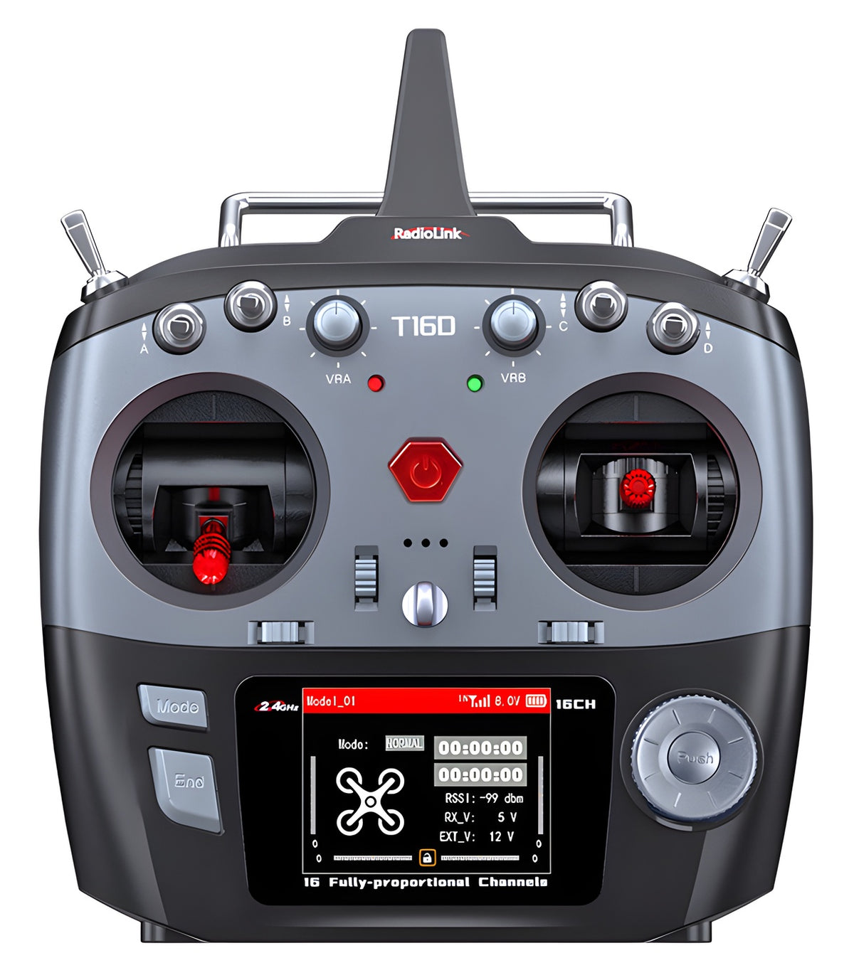 T16D Mode-2 RC Transmitter 2x R16F Receiver