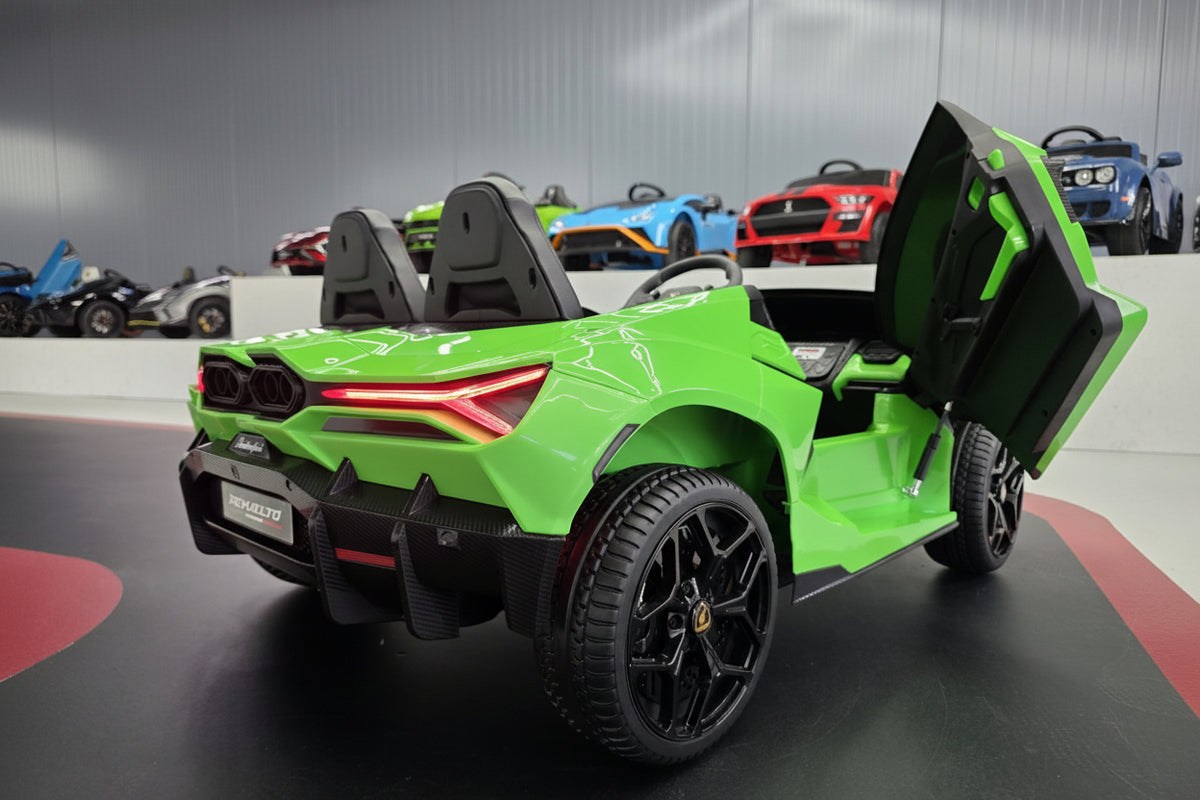 Lamborghini Revuelto 24V elbil för barn – 2 personer, grön