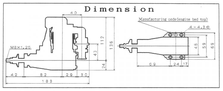 FA-180B 29,1cc 4-stroke Methanol Engine