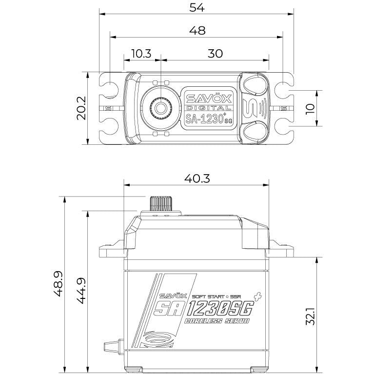 SA-1230SG Plus Servo 36Kg 0,16s Alu Coreless Steel Gear
