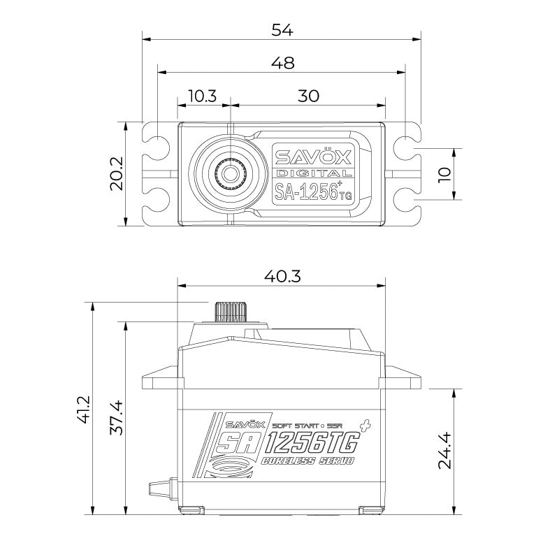 SA-1256TG Plus Servo 20Kg 0,15s Alu Coreless Titanium Gear