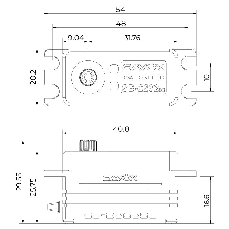 SB-2262SG Servo 23Kg 0,08s HV Alu Brushless Steel Gear Low