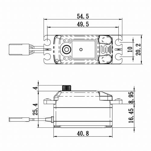 SB-2265MG Servo 13Kg 0,08s HV Brushless Metal Gear Low