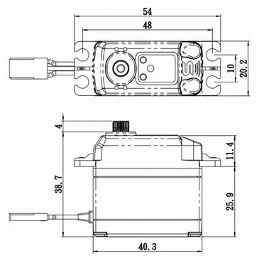SB-2273SG Plus Servo 30Kg 0.105s HV Alu Brushless Steel Gear
