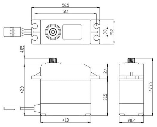 SW-0231MG Plus Servo 25Kg 0,15s Metal Gear WP