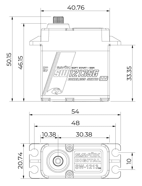 SW-1213SG Servo 38Kg 0,16s HV Alu Brushless Steel Gear WP