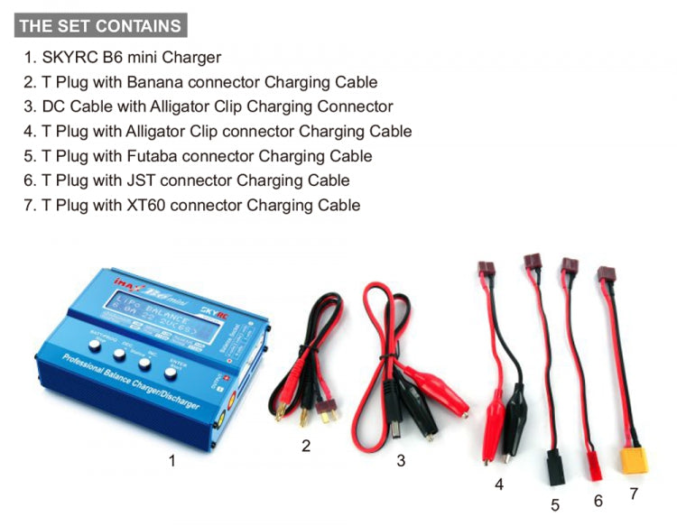 SkyRC B6 Mini Charger 60W 6A 1-6S 12VDC