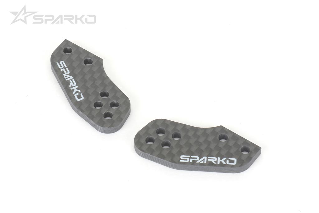 SPARKO SPKF83016OP - Sparko F8 Carbon Fiber Steering Knuckle Plate 4 holes 3.0mm 2 pcs