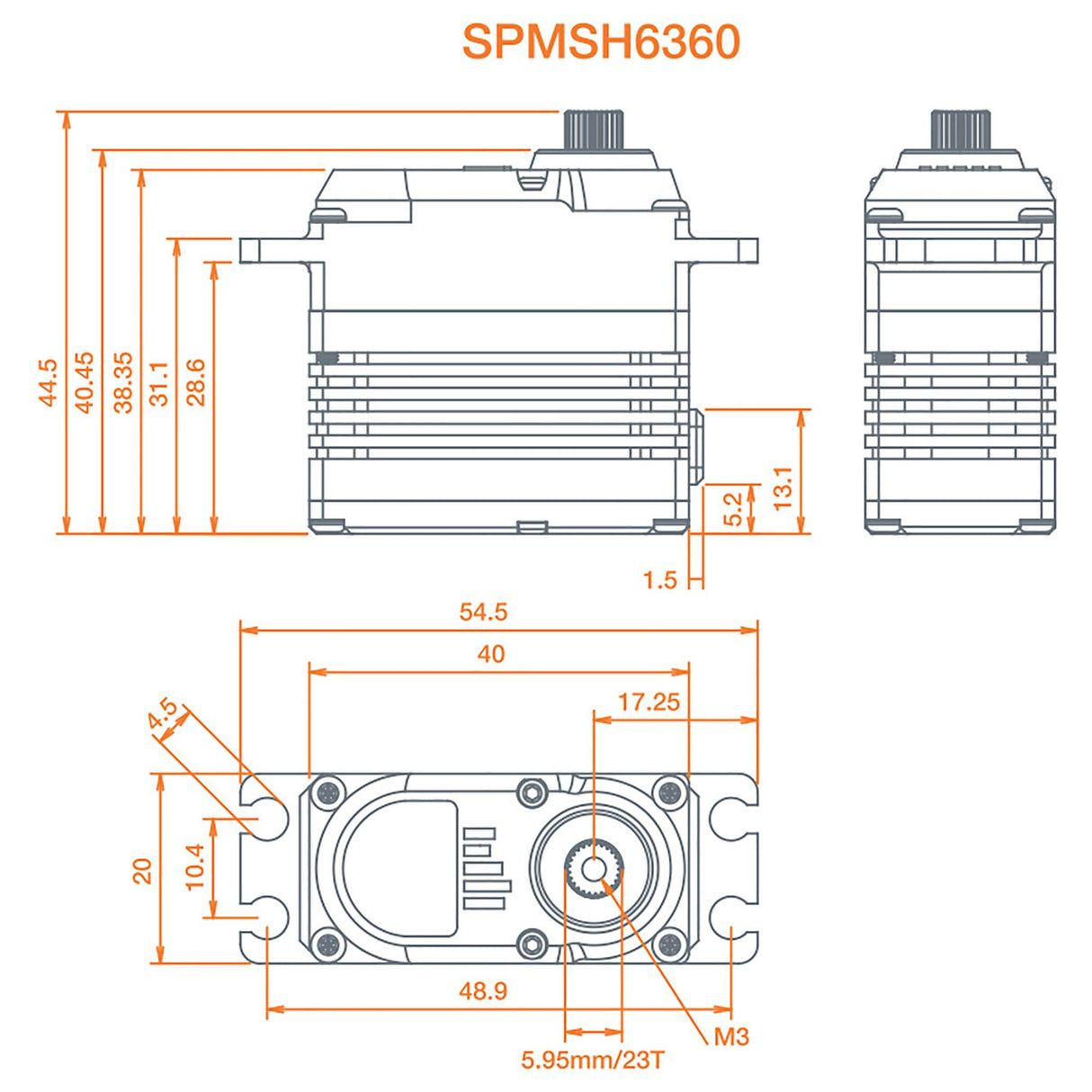 H6360 Mid Torque Ultra Speed Heli Tail HV Servo