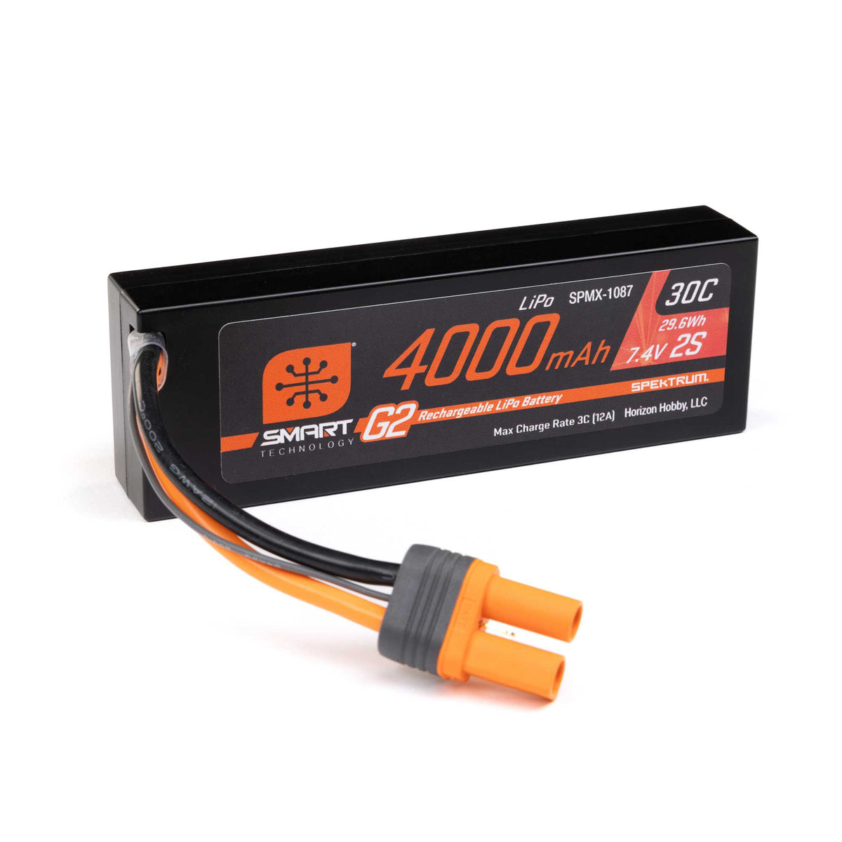 7.4V 4000mAh 2S 30C Smart LiPo G2 Hard Case: IC5