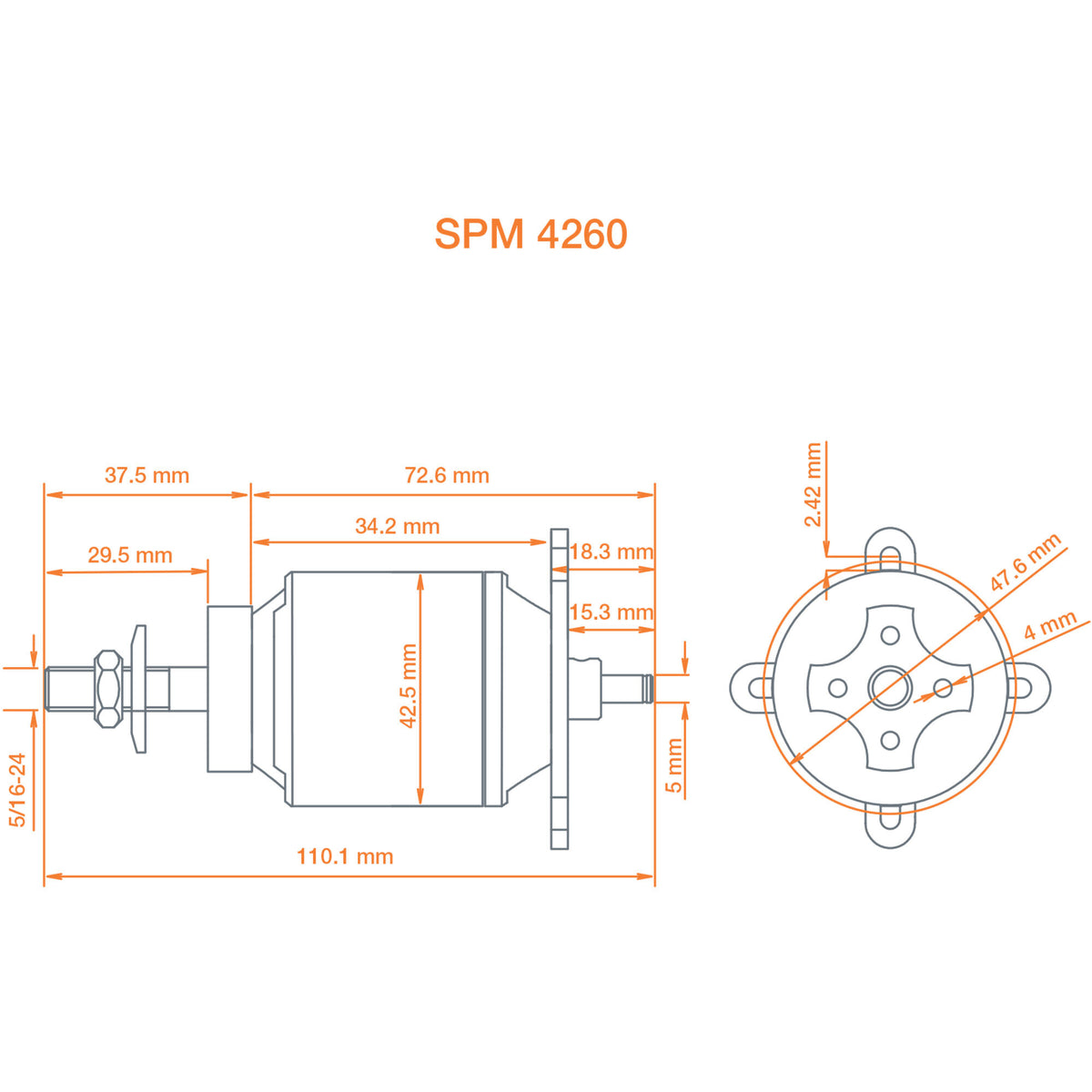 Avian 4260-480Kv Outrunner Brushless Motor