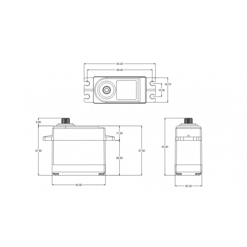 Servo DL3017 Metal gear 17.0kg/0.15sec @6.0V