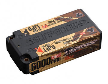 Li-Po Battery 2S 7,6V 6000mAh 100C Shorty HV Gold*