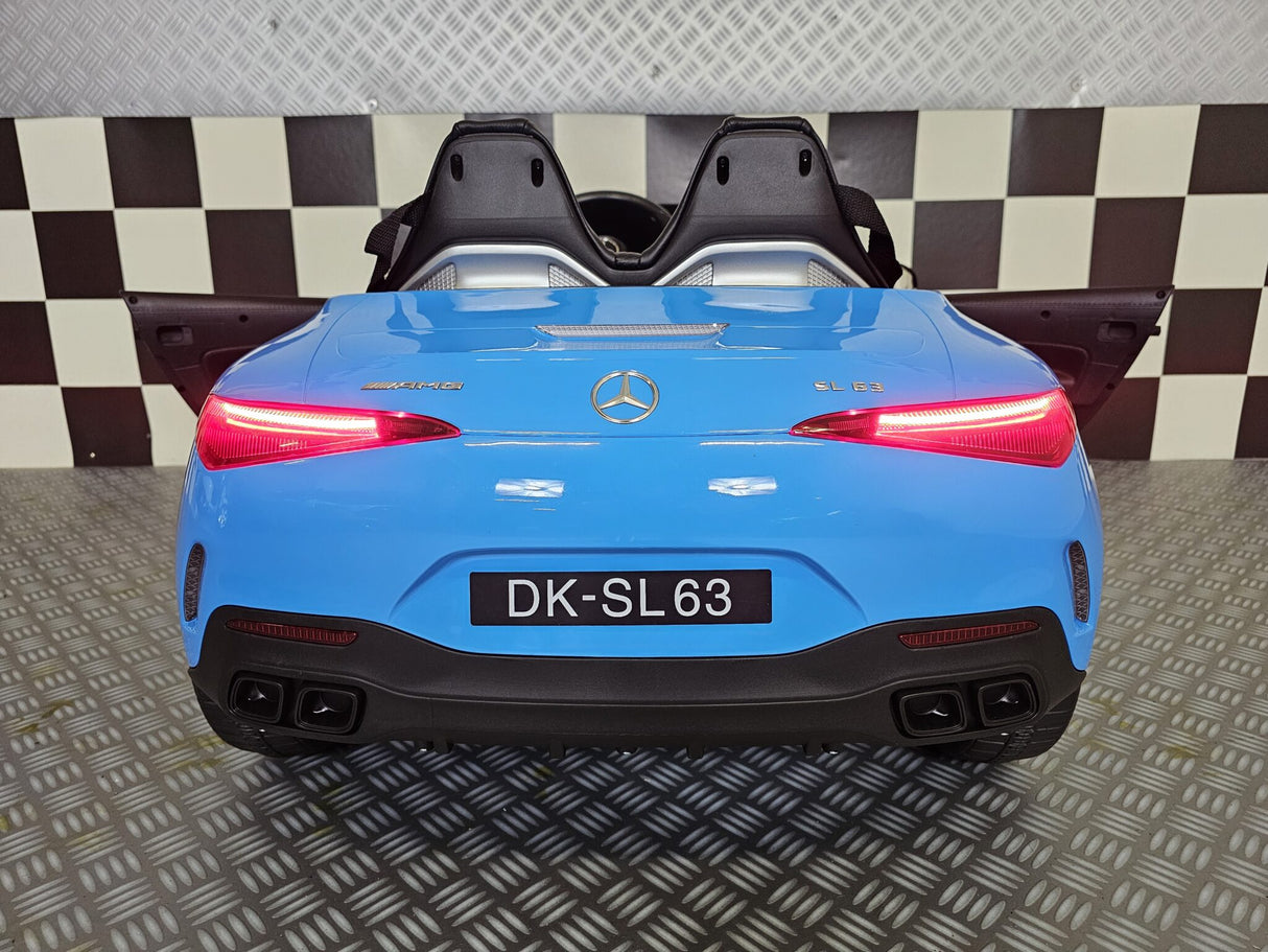 Elektrisk børnebil Mercedes SL63 12 volt metallic blå