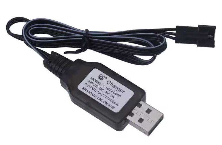 USB laddare till 7,4V Liion batteri - 1000mAh