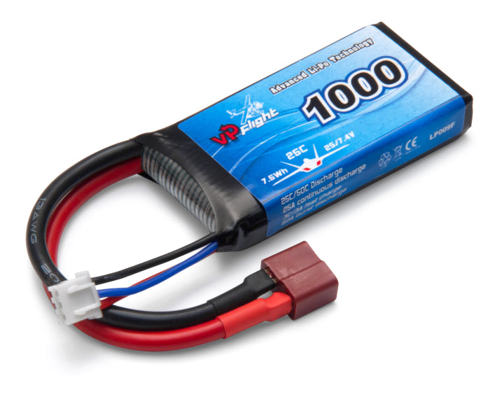 Vapex LP009FD - Li-Po Battery 2S 7,4V 1000mAh 25C T-Connector