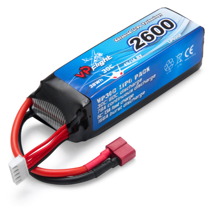 Vapex LP026FD - Li-Po Battery 4S 14,8V 2600mAh 30C T-connector