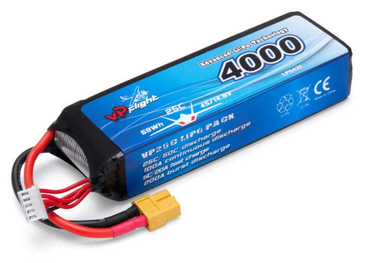 Vapex LP042FXT - Li-Po Battery 4S 14,8V 4000mAh 25C XT60-Connector