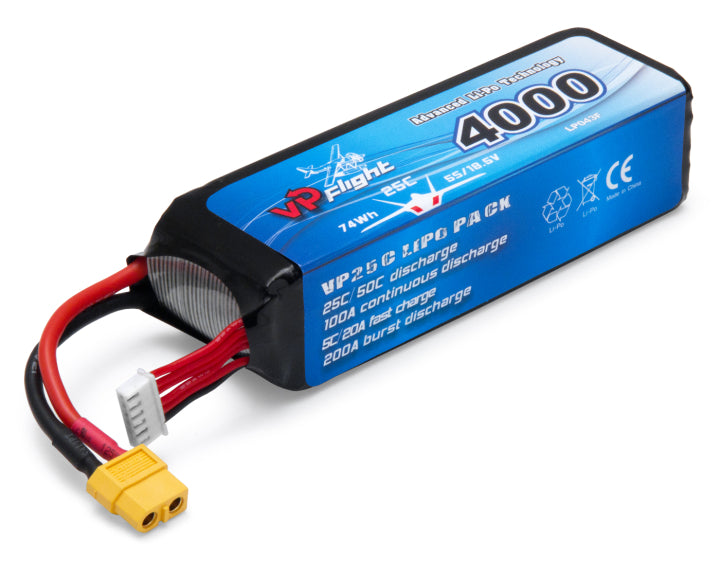 Vapex LP043FXT - Li-Po Battery 5S 18,5V 4000mAh 25C XT60-Connector