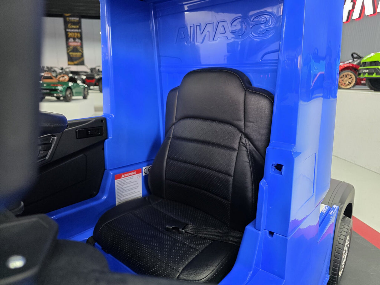 Elektrisk børnebil Scania lastbil 12V blå
