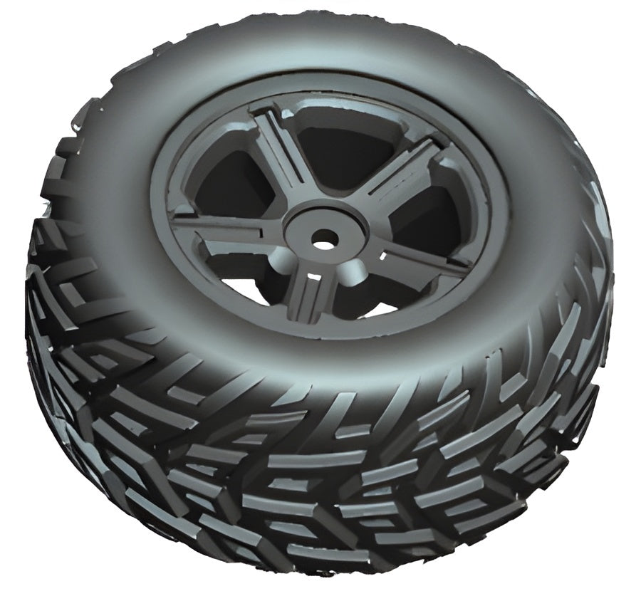 Tire & Wheel Left (Orange Outer Rim)