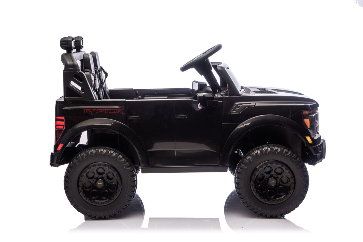 Ford Raptor 24V elbil för barn – 2 personer, svart