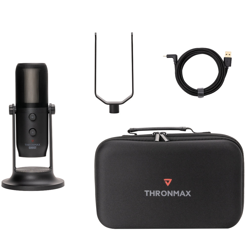 THRONMAX M2RGB Condenser RGB USB MDRILL GHOST 96kHz Microphone, Black